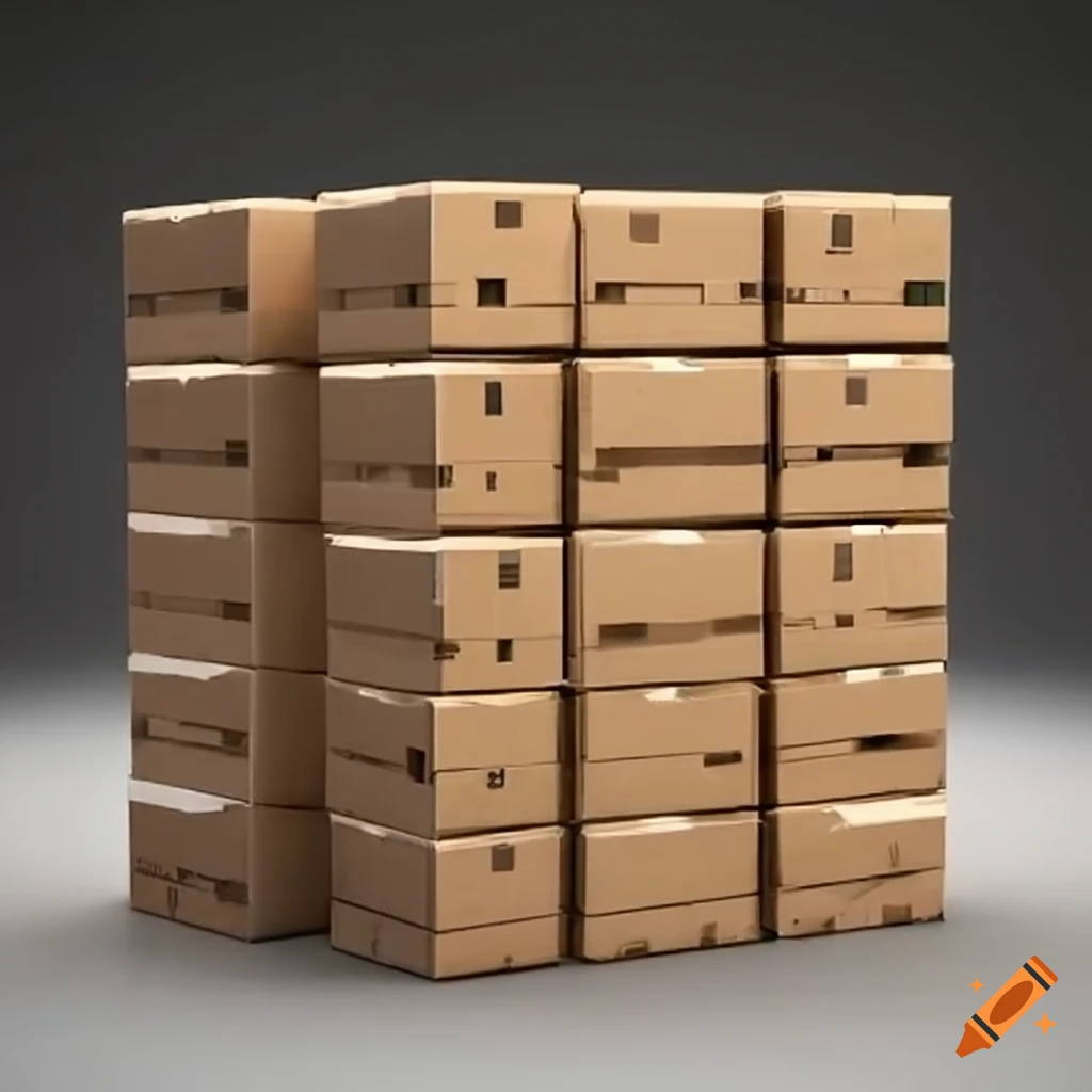 stacked cardboard boxes