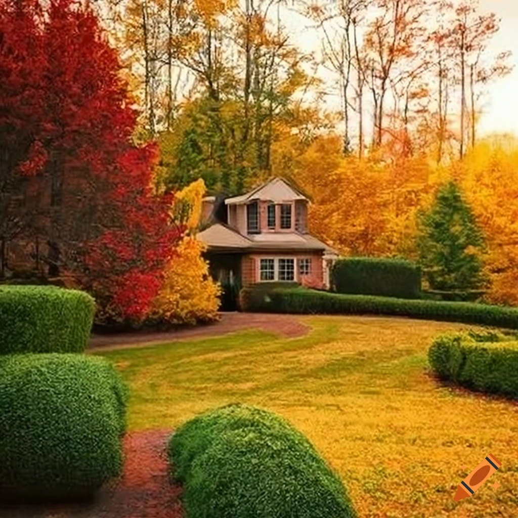 fall foliage home design in Chattanooga TN with beautiful landscape