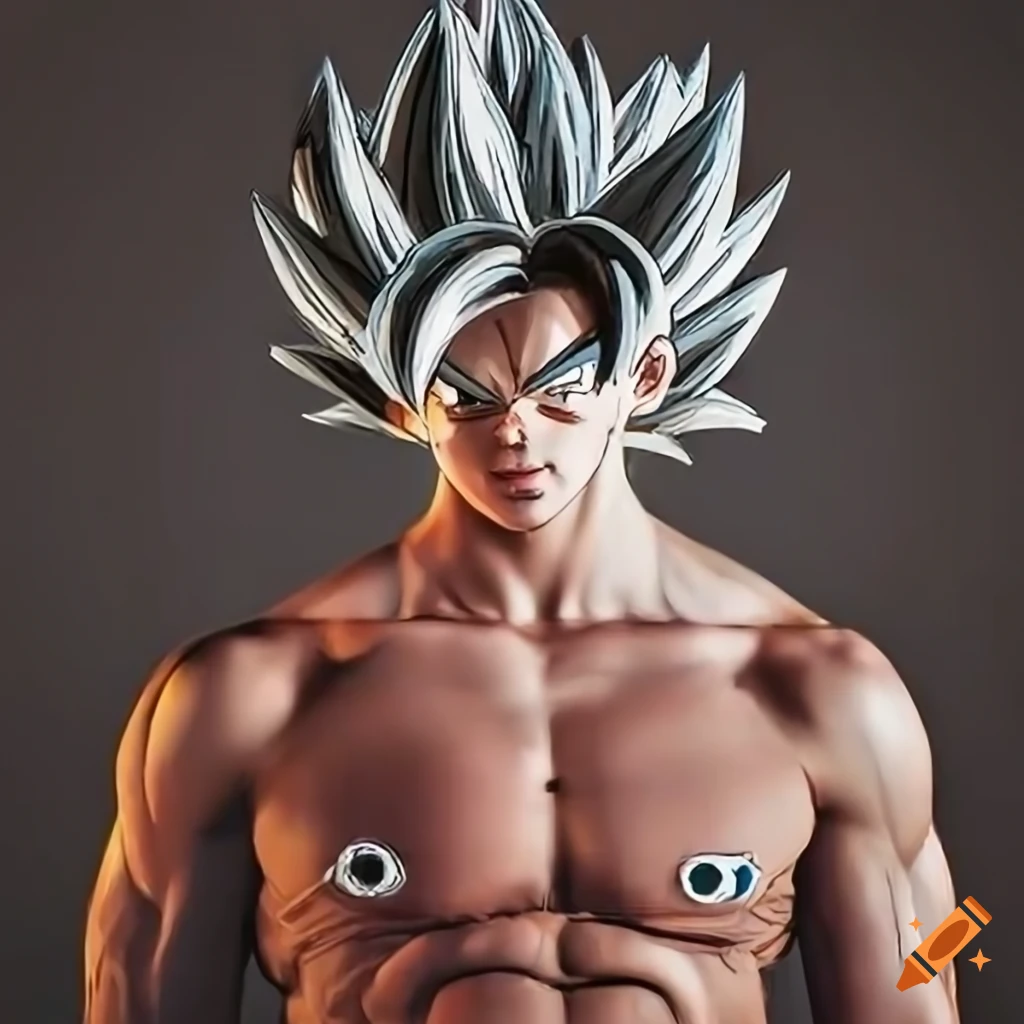 ultra realistic depiction of Goku as Super Saiyan