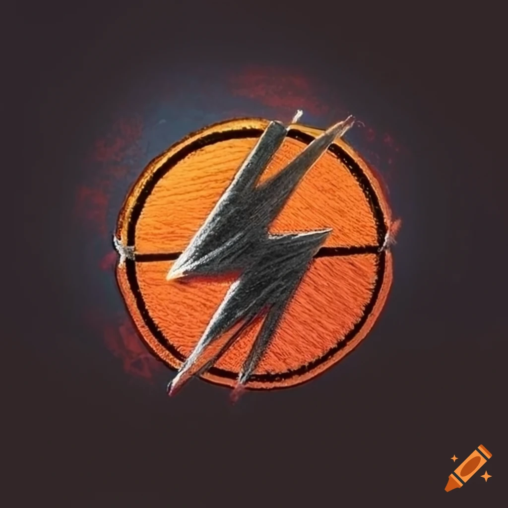 abstract art with black patch and orange flash