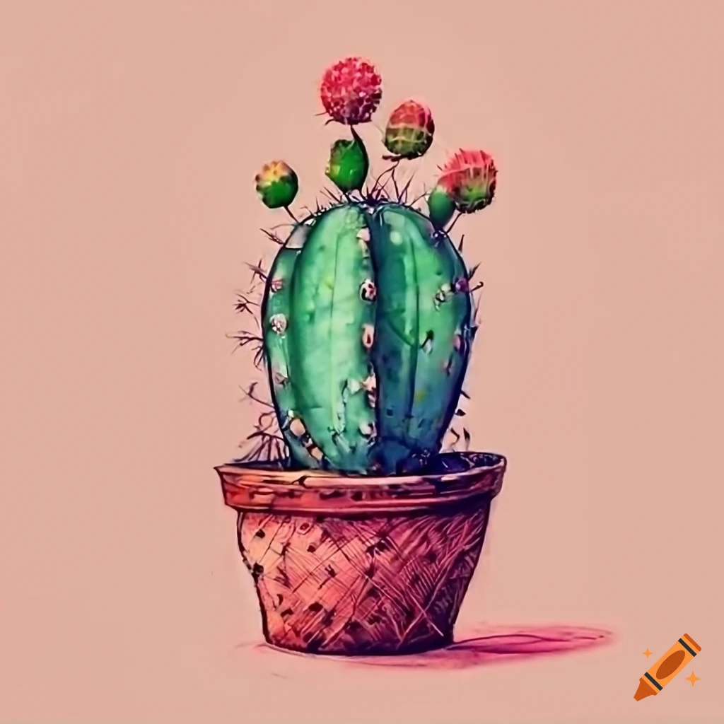 cacti in a pot