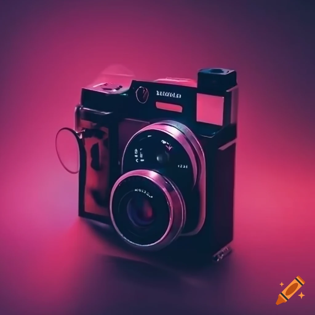 futuristic film camera with a simple design