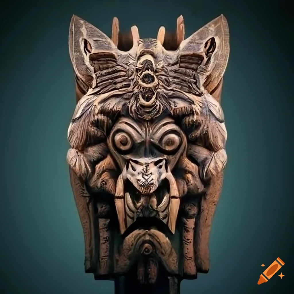 'Architectural Stave carving' style artwork