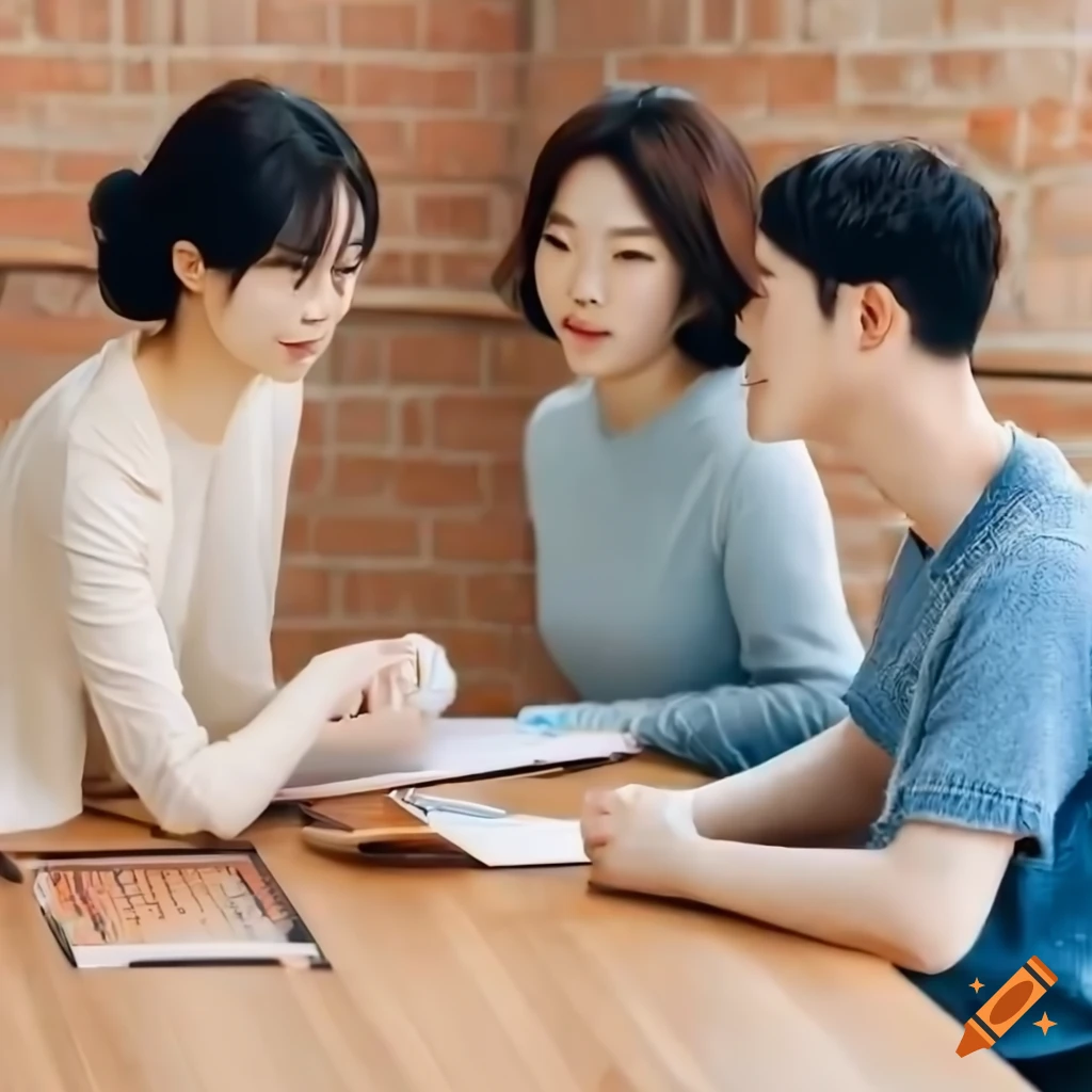 diverse group of young adults practicing language skills