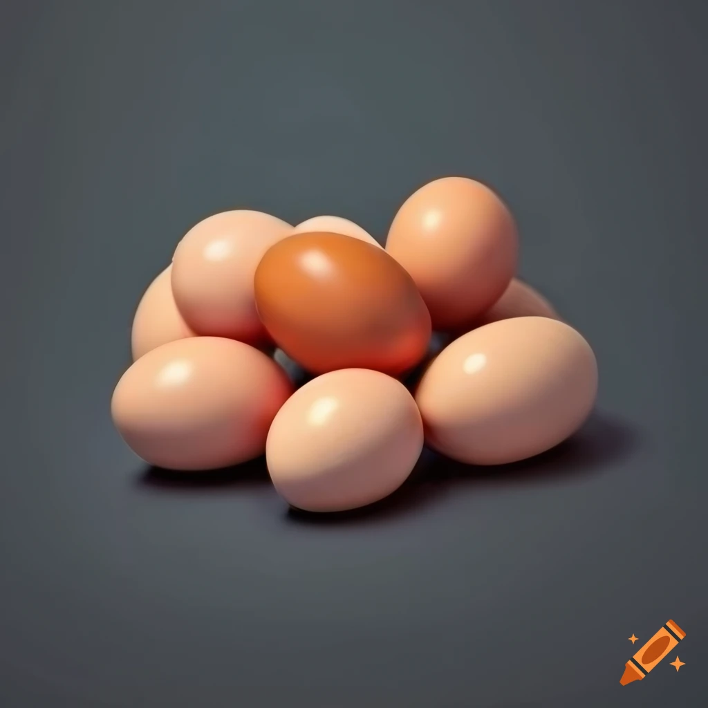 chicken eggs on black background