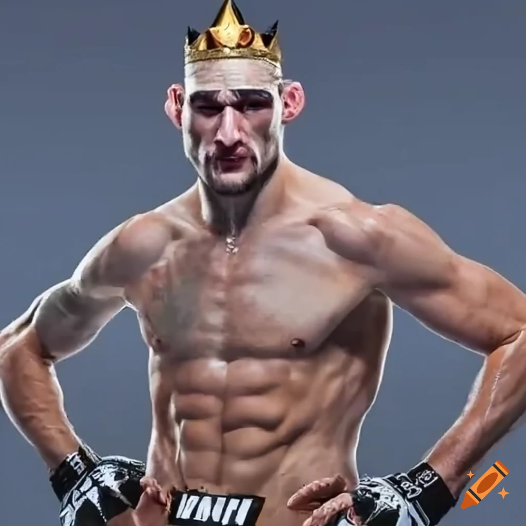 portrait of Sean Strickland wearing a king crown