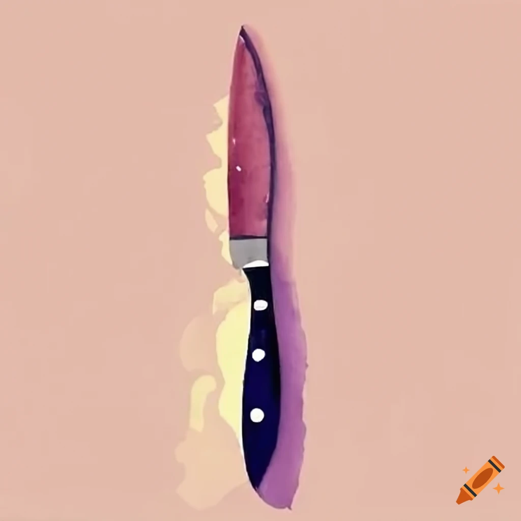 knife on a table