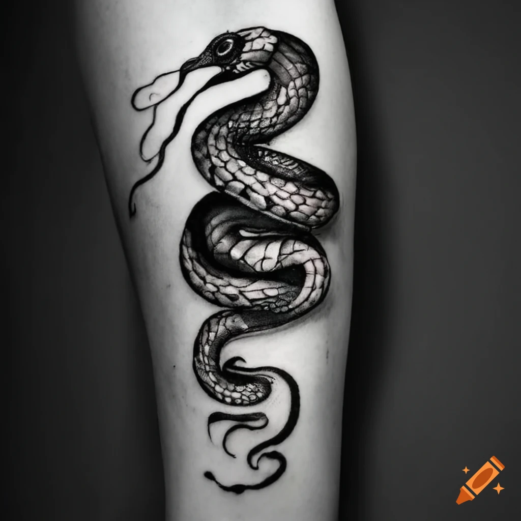 Three Headed Snake tattoo design - TattooVox Professional Tattoo Designs  Online