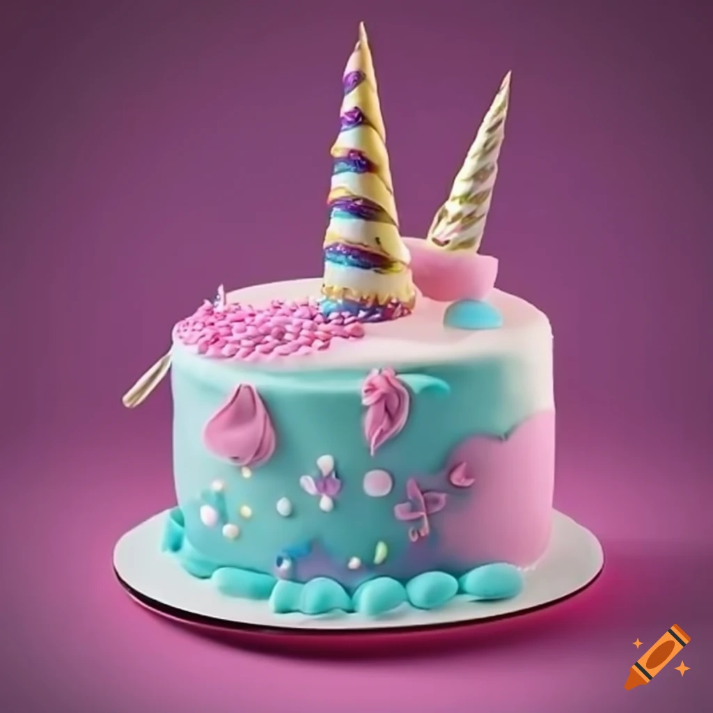 6th birthday cake with a unicorn theme