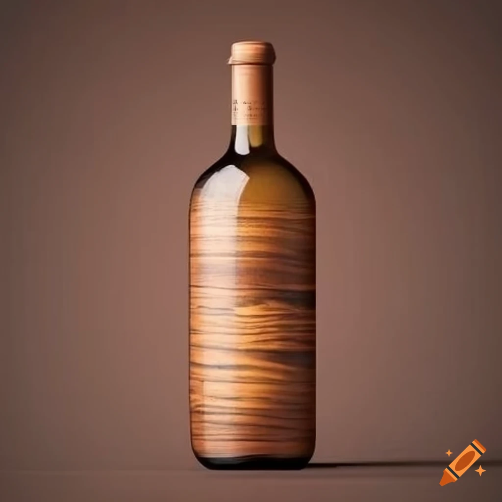 label design for Rubowa wood-based alcohol wine bottle