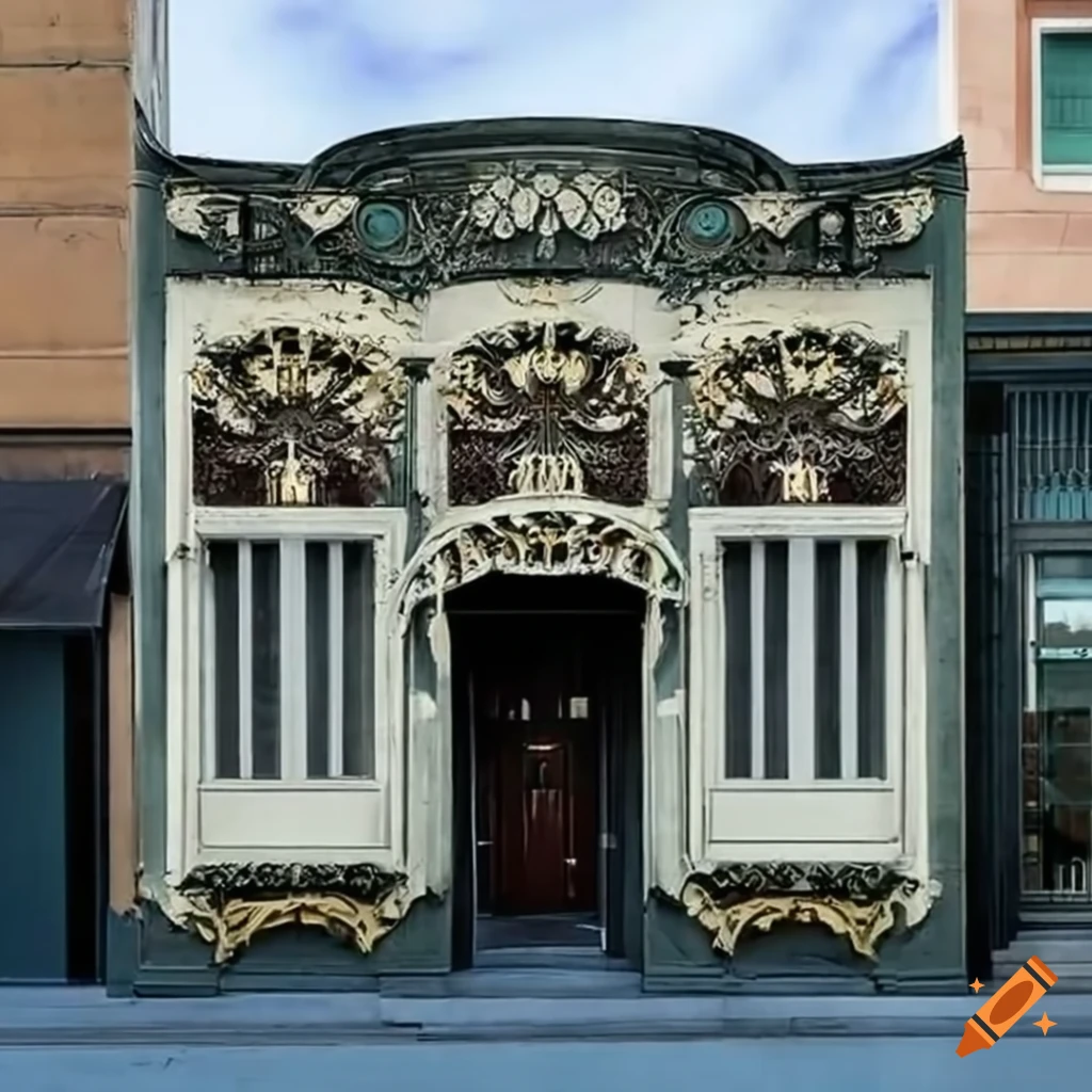 detailed art nouveau storefront