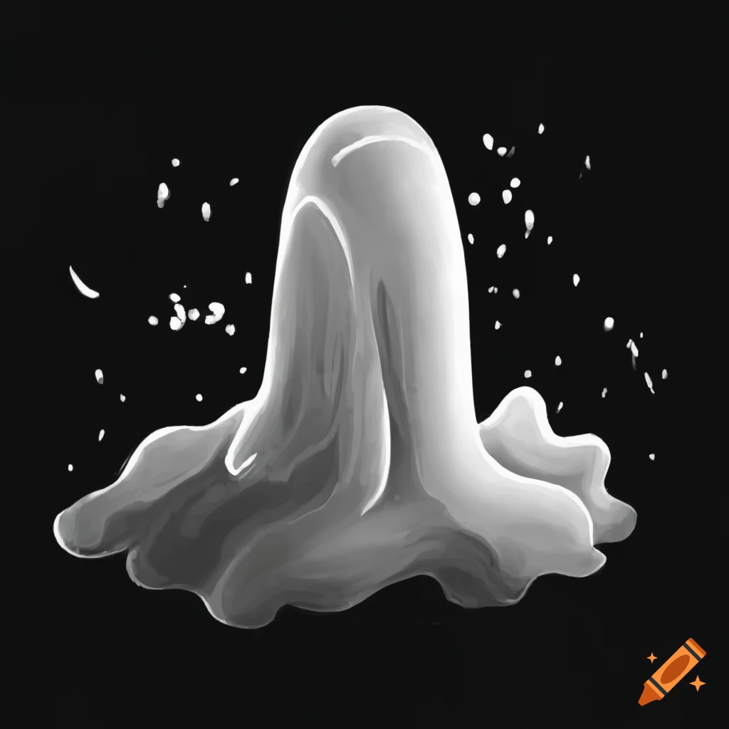 white flowing slime