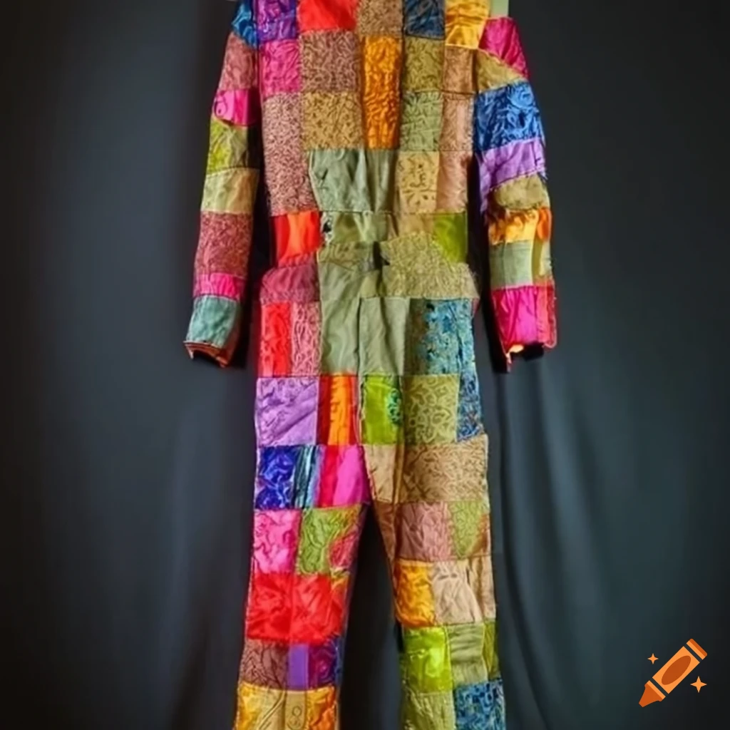 colorful quilt jumpsuit