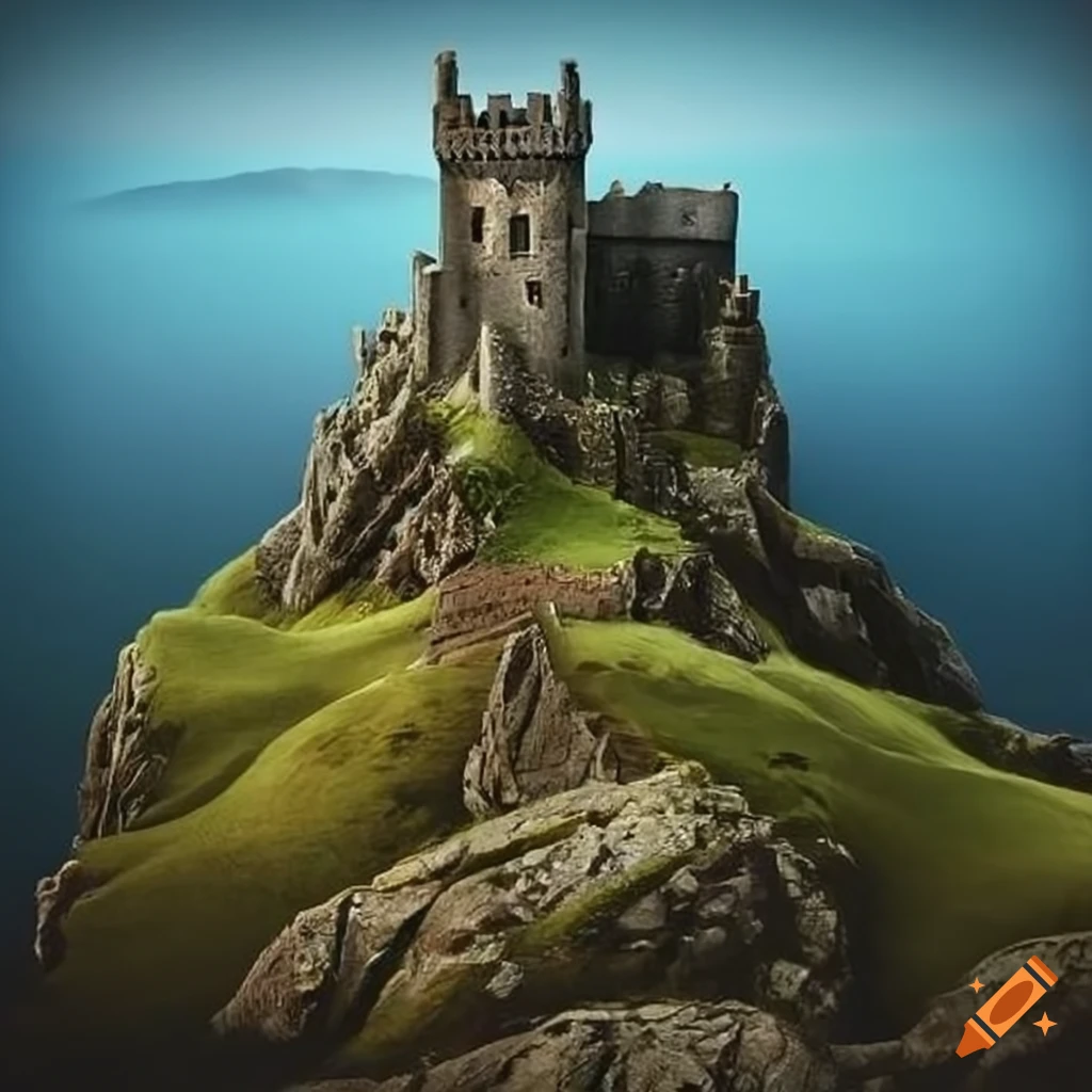 Picture of a small craggy castle on Craiyon