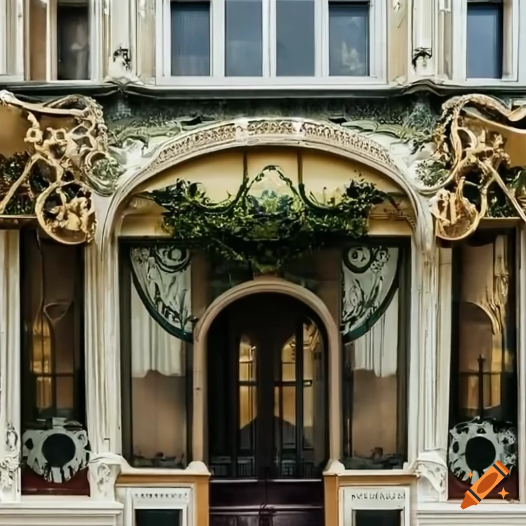 detailed art nouveau storefront