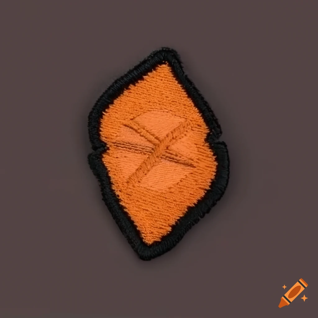 abstract art with black patch and orange flash