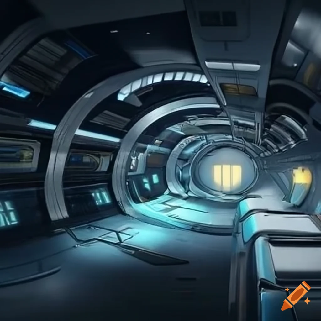 interior design of a futuristic starship