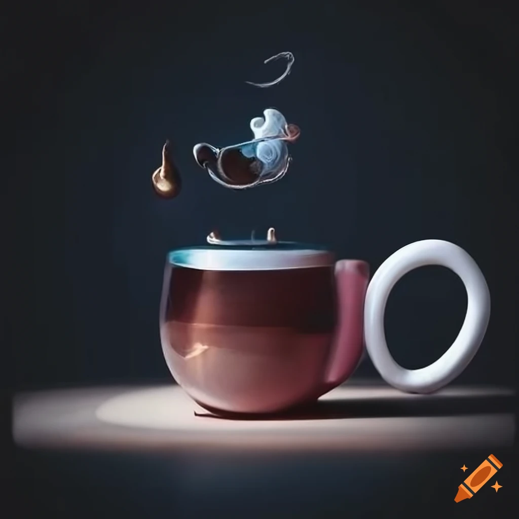 funny animal drinking tea