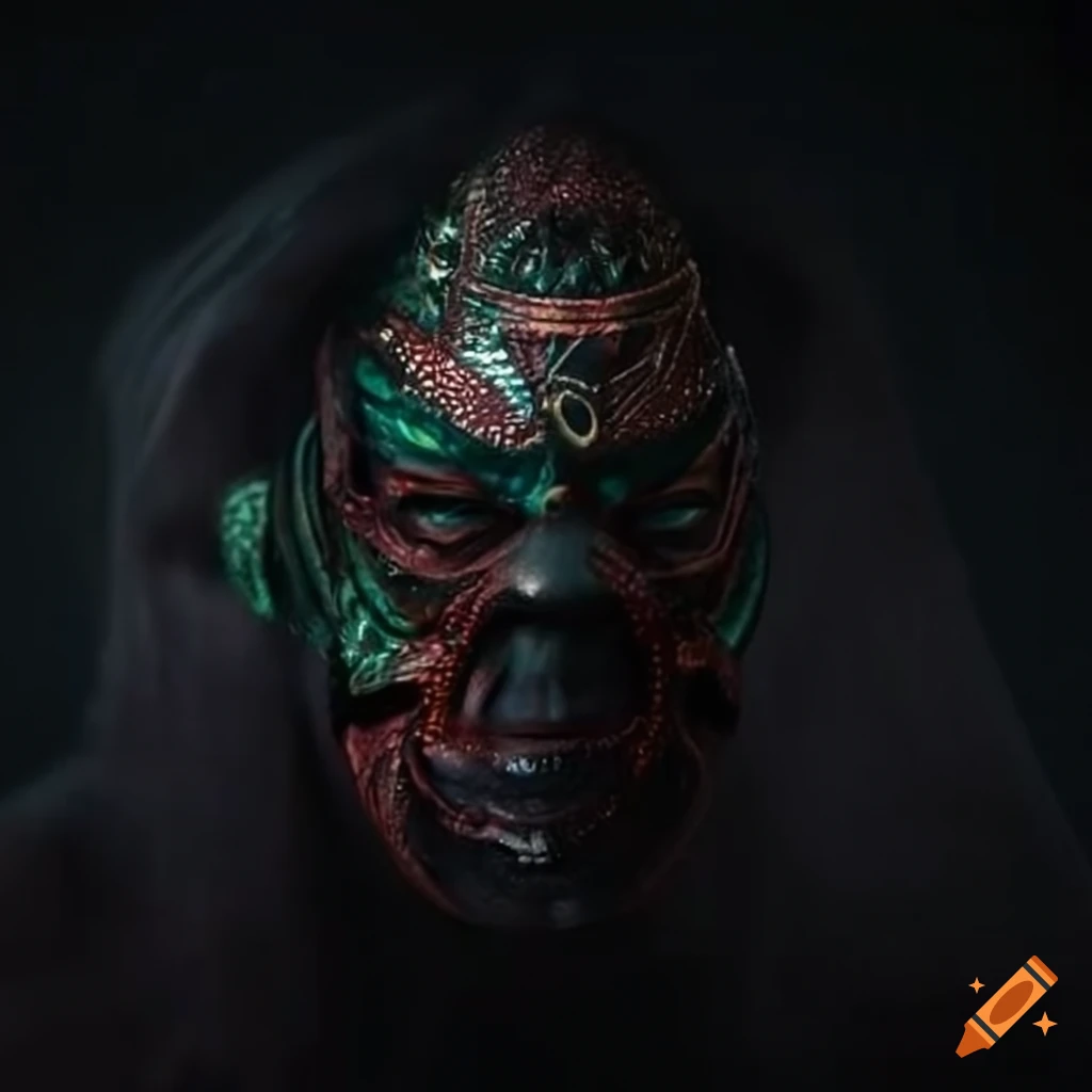 illustration of a Lovecraft-inspired luchador