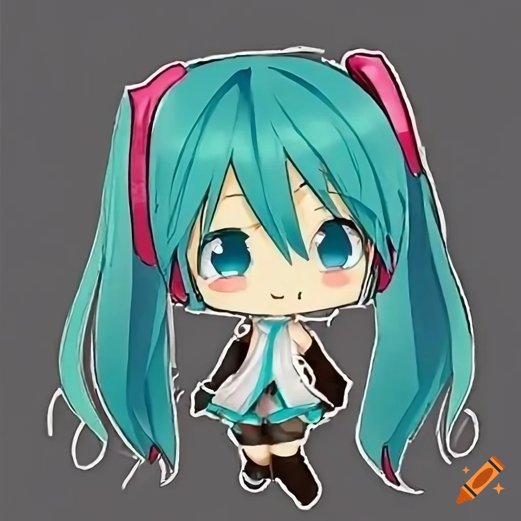 chibi version of Hatsune Miku