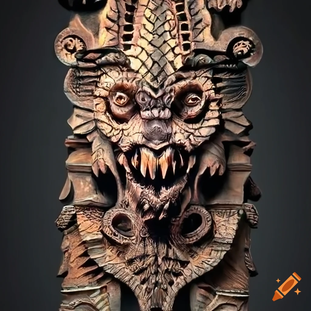 detailed carving of a moth in architectural style
