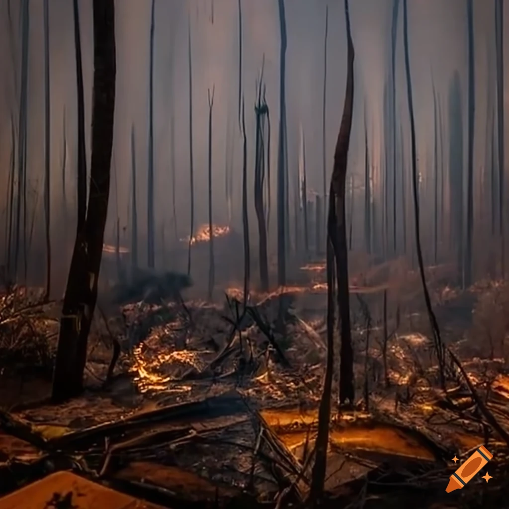 image of the aftermath of a wildfire