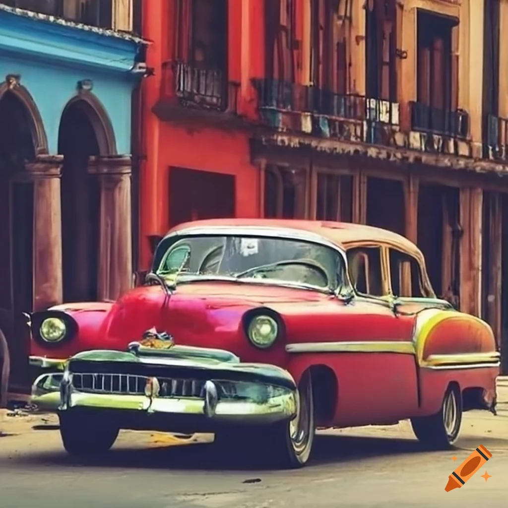 Classic cuban car in havana on Craiyon