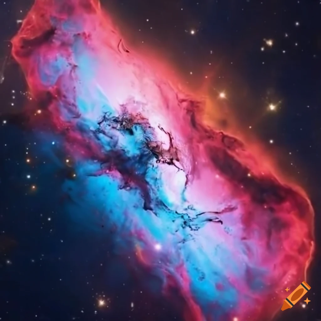 image of a colorful nebula supernova