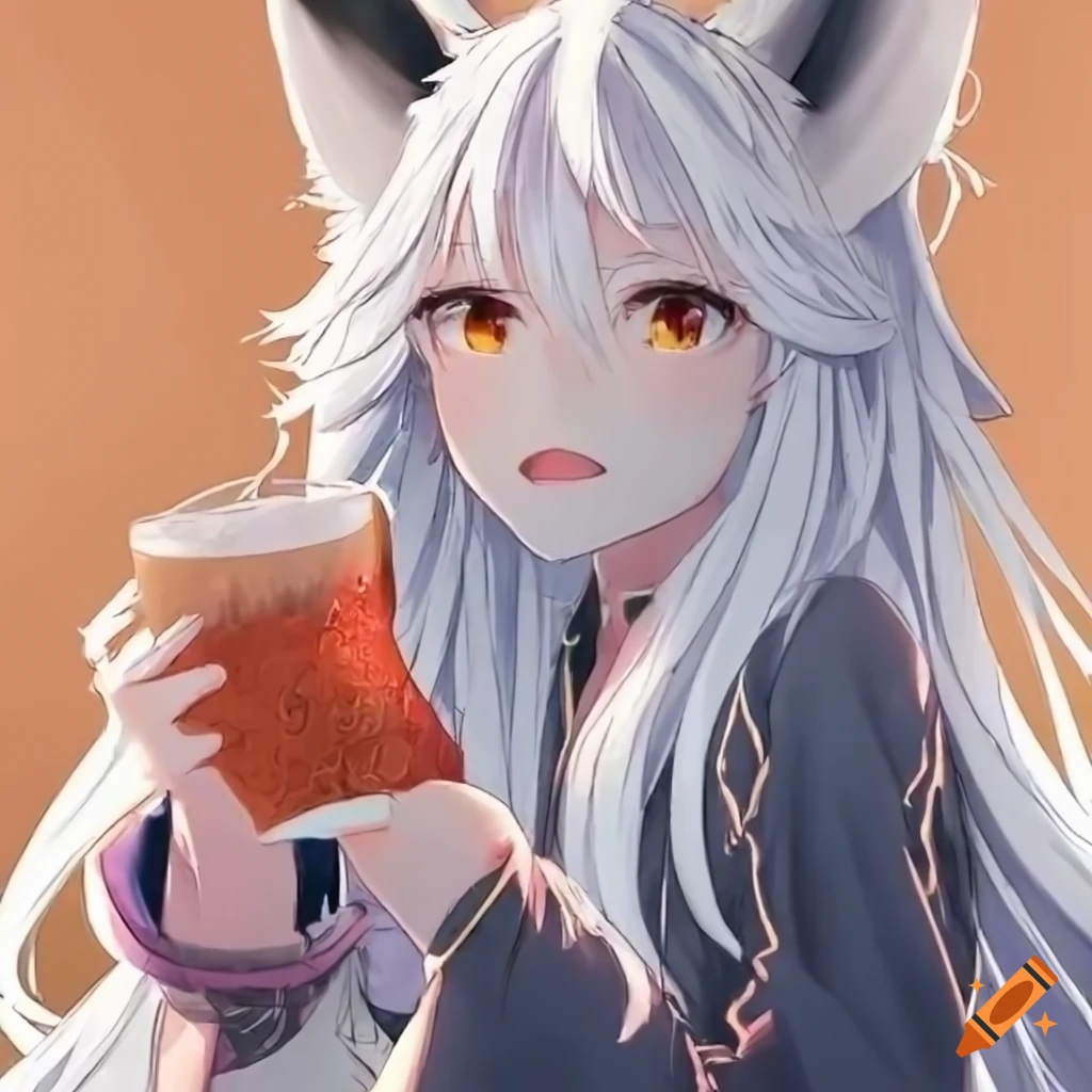 Cute Arctic anime fox girl with fluffy ears and multiple tails and blue  eyes | AI generated : r/SoftAesthetic