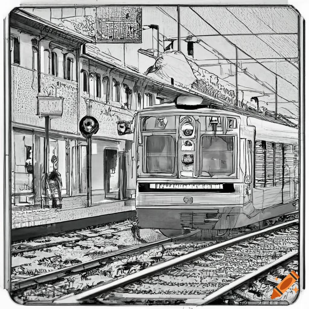 Linear vector drawing of the train station, freehand drawing, geometric  proportions, vector illustrator. - Vector #18666 - Stock Vectors -  Exclusive Gulf Arab Vectors, Stock Vector, High-Resolution Vector |  Arabsstock