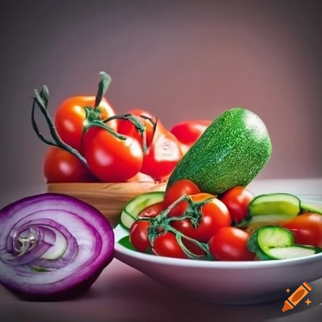 A colorful bowl of fresh vegetables