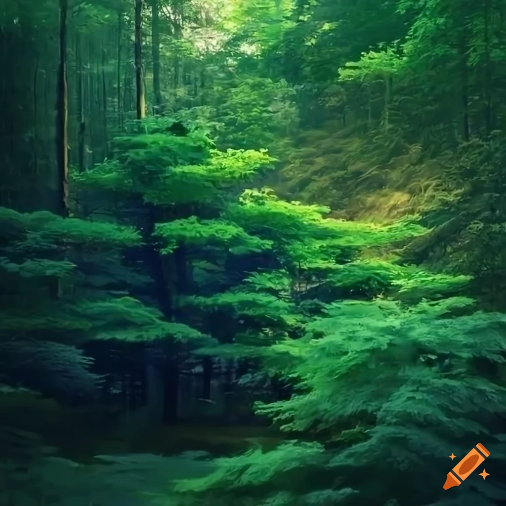 lush greenery in a forest