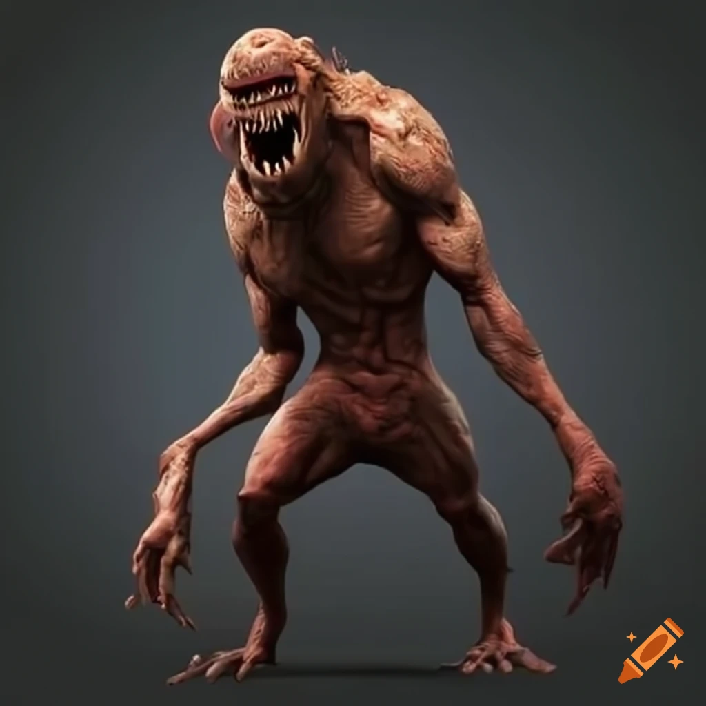 3D art of a monster T-posing