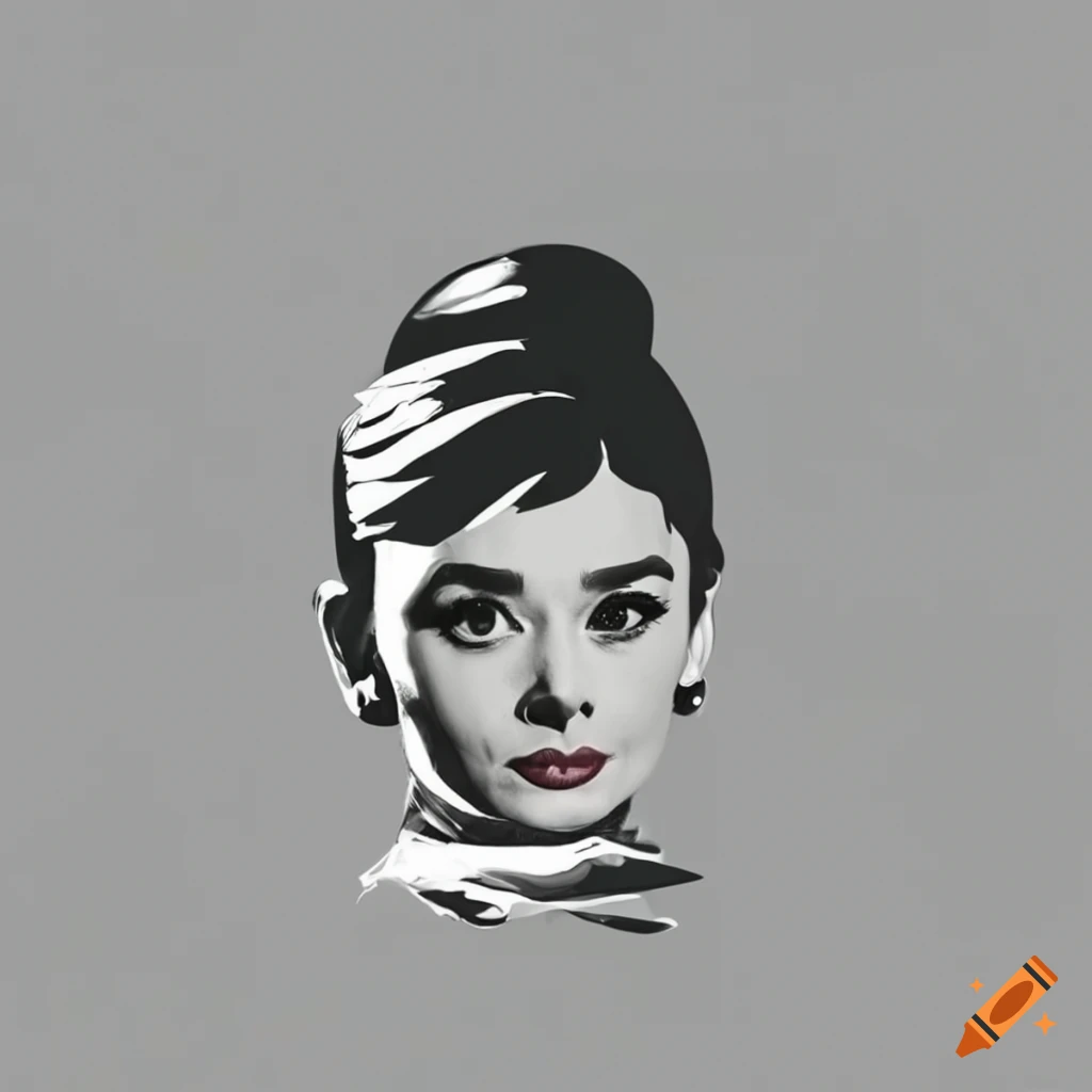 simplistic Audrey Hepburn logo design