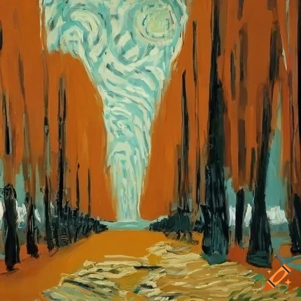 Van Gogh's painting of an avenue with poplars