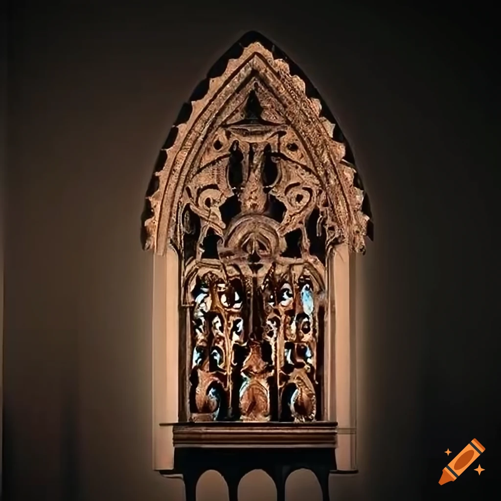 detailed moth carving artwork