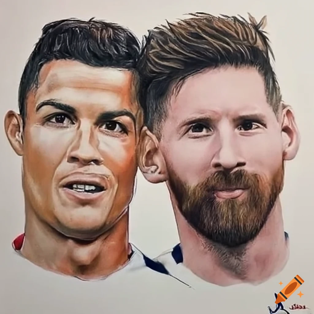 Poster Framed - Messi and Ronaldo - 3D Print 30x40cm
