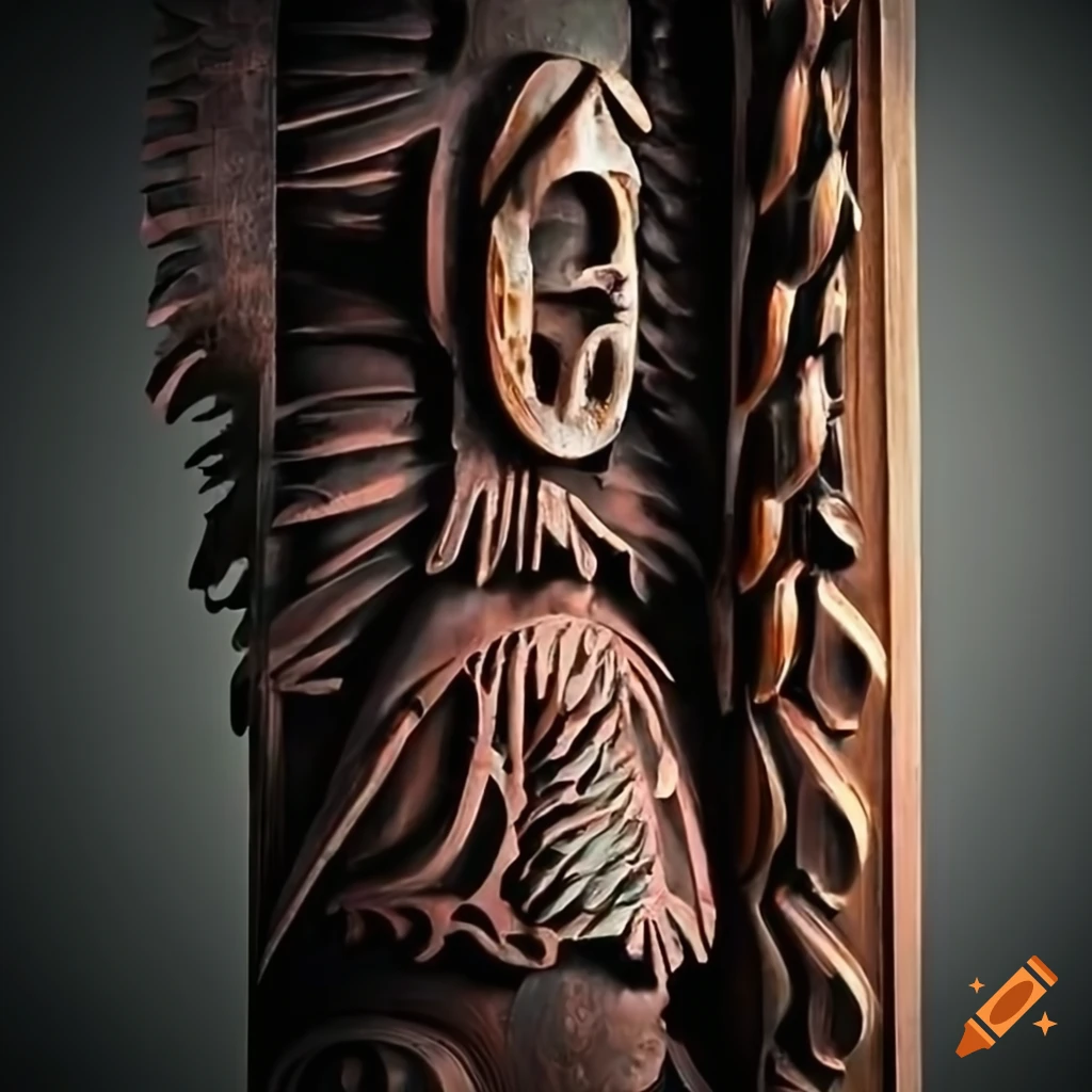 Stunning architectural stave carving in high definition on Craiyon