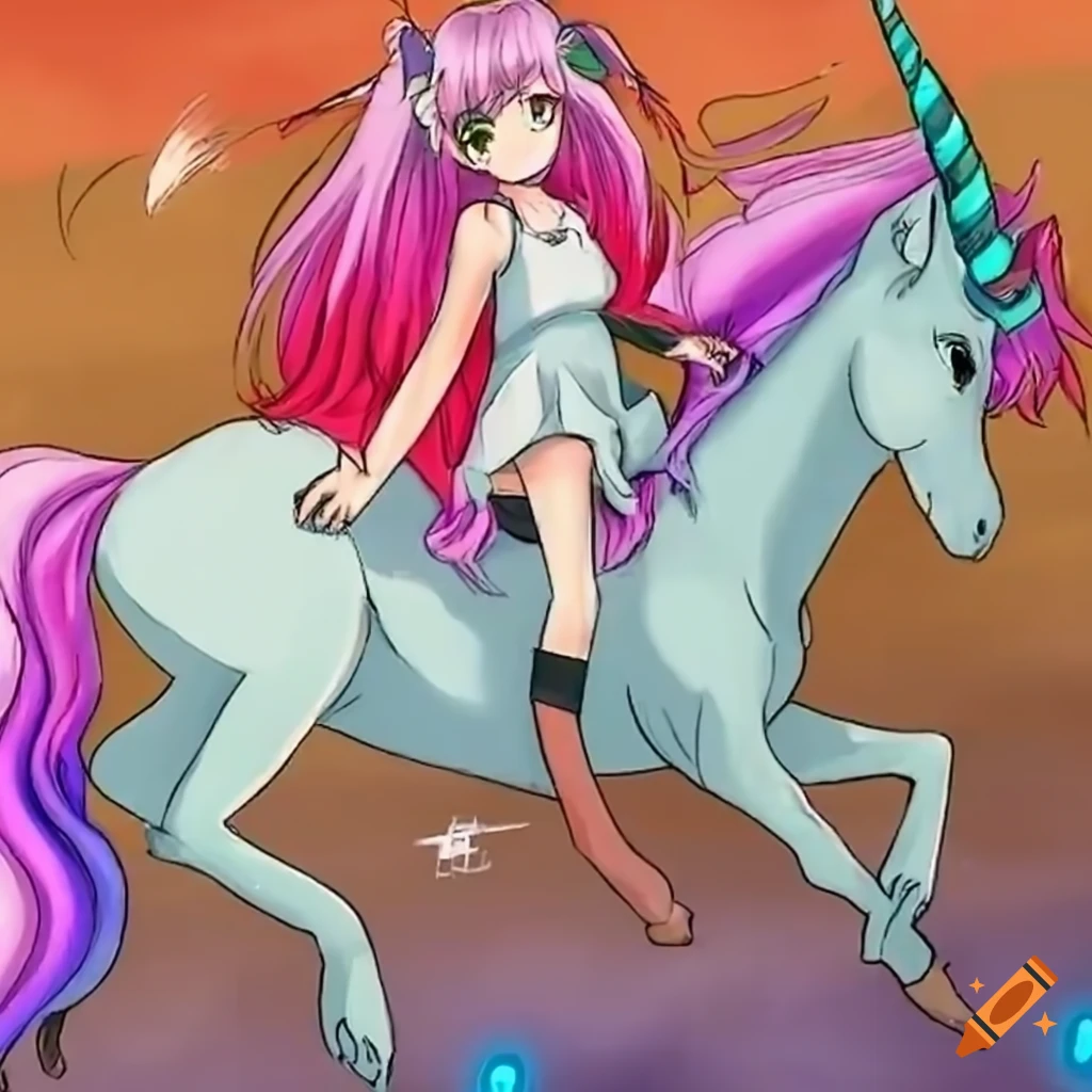 Evil Rainbow Unicorns Download - Robot Unicorn Attack Anime - Free  Transparent PNG Clipart Images Download