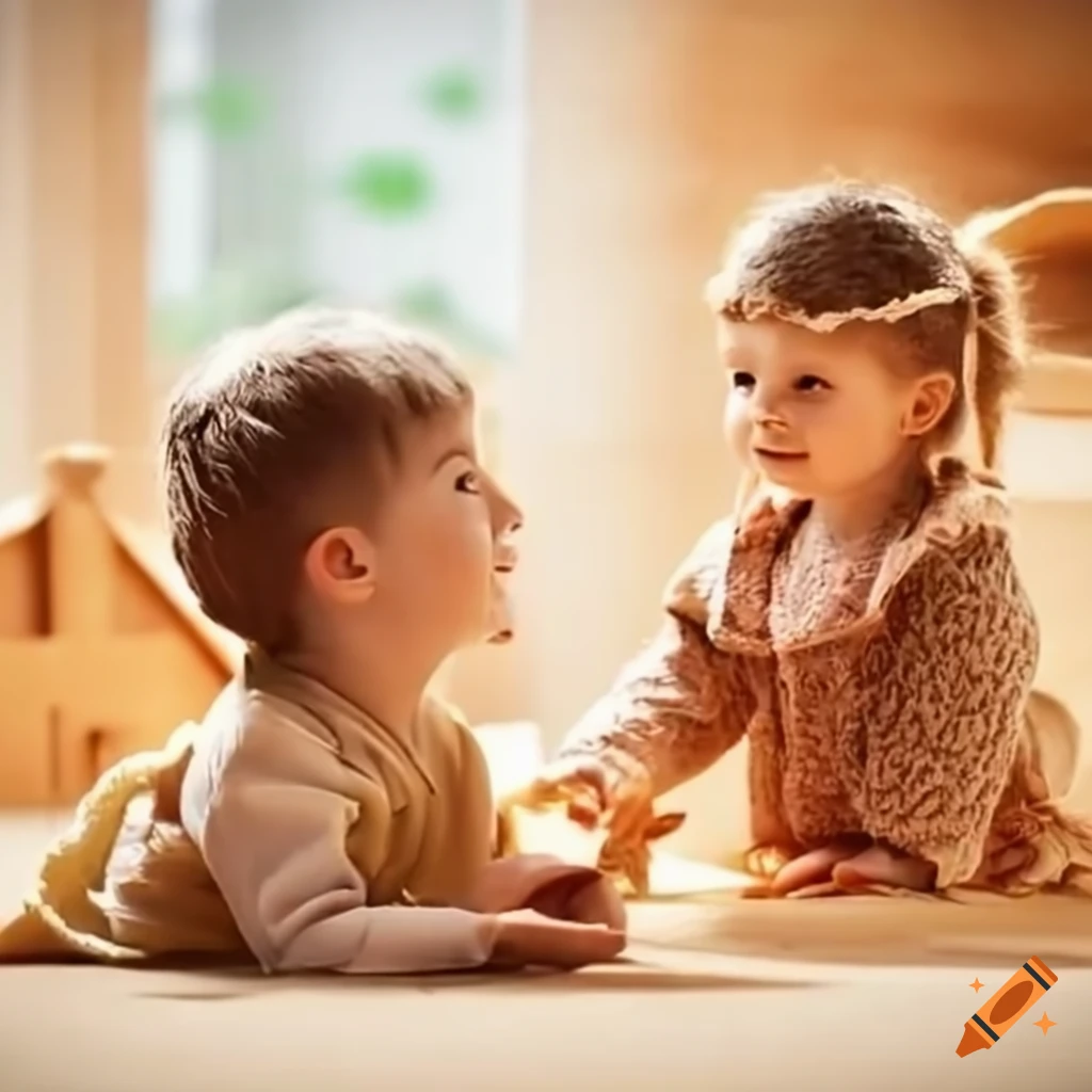 image of children playing with nannies