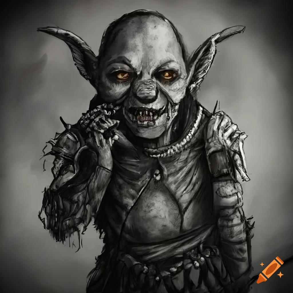 portrait of an evil goblin
