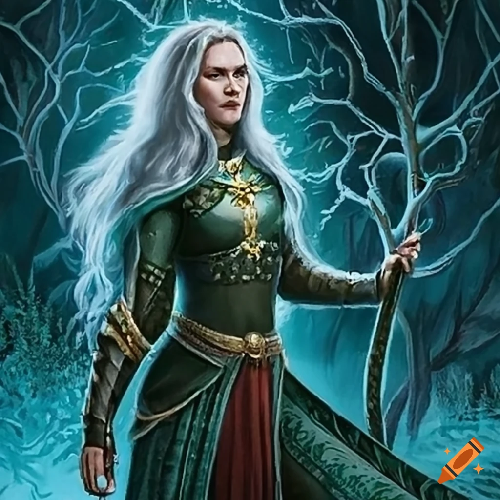 Illustration of Celundaurion Silmarcalma, Elvish deity