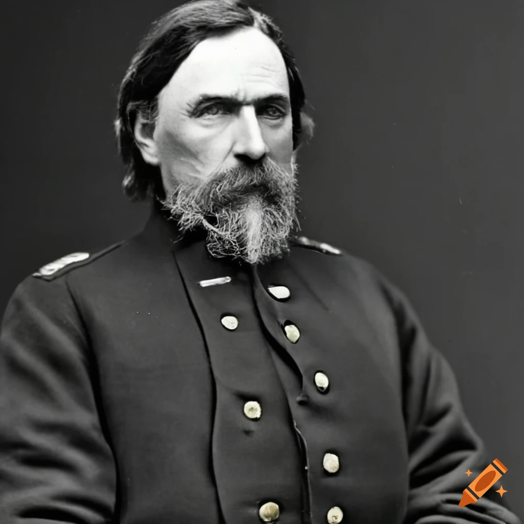 Vintage Photo Of A Civil War President With Long Black Hair And Glasses Vintage Photo Of A Civil War President With Long Black Hair And Glasses