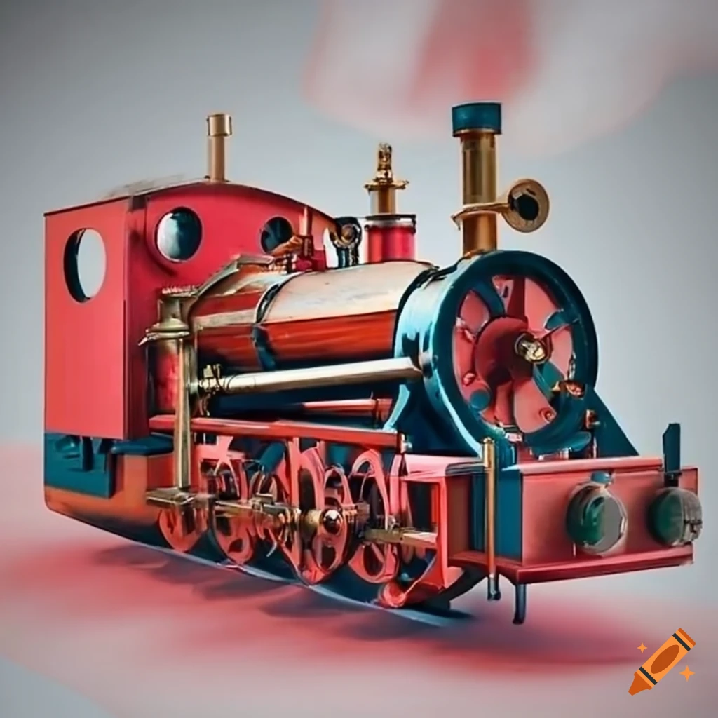 Steam engine on Craiyon