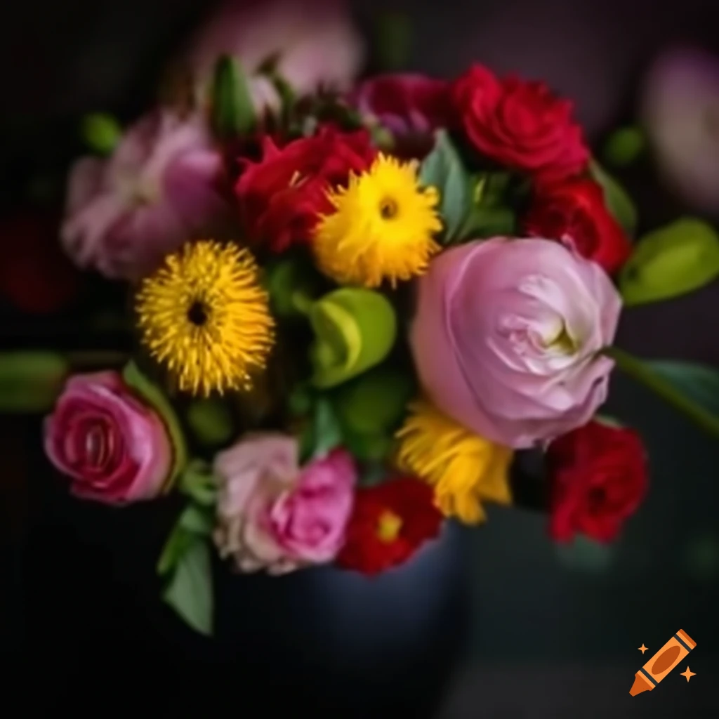 a beautiful bouquet of flowers