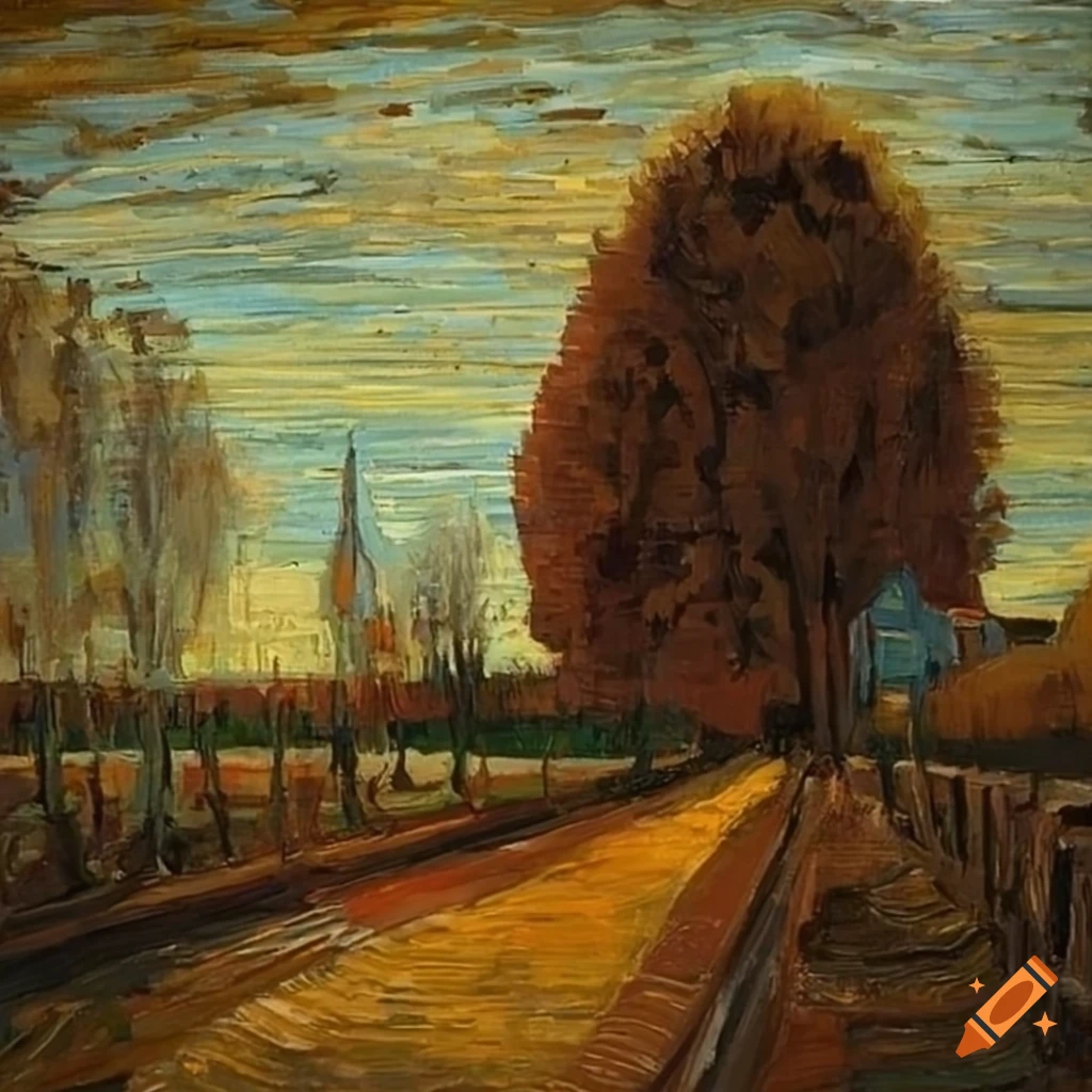 Van Gogh's painting of an avenue with poplars