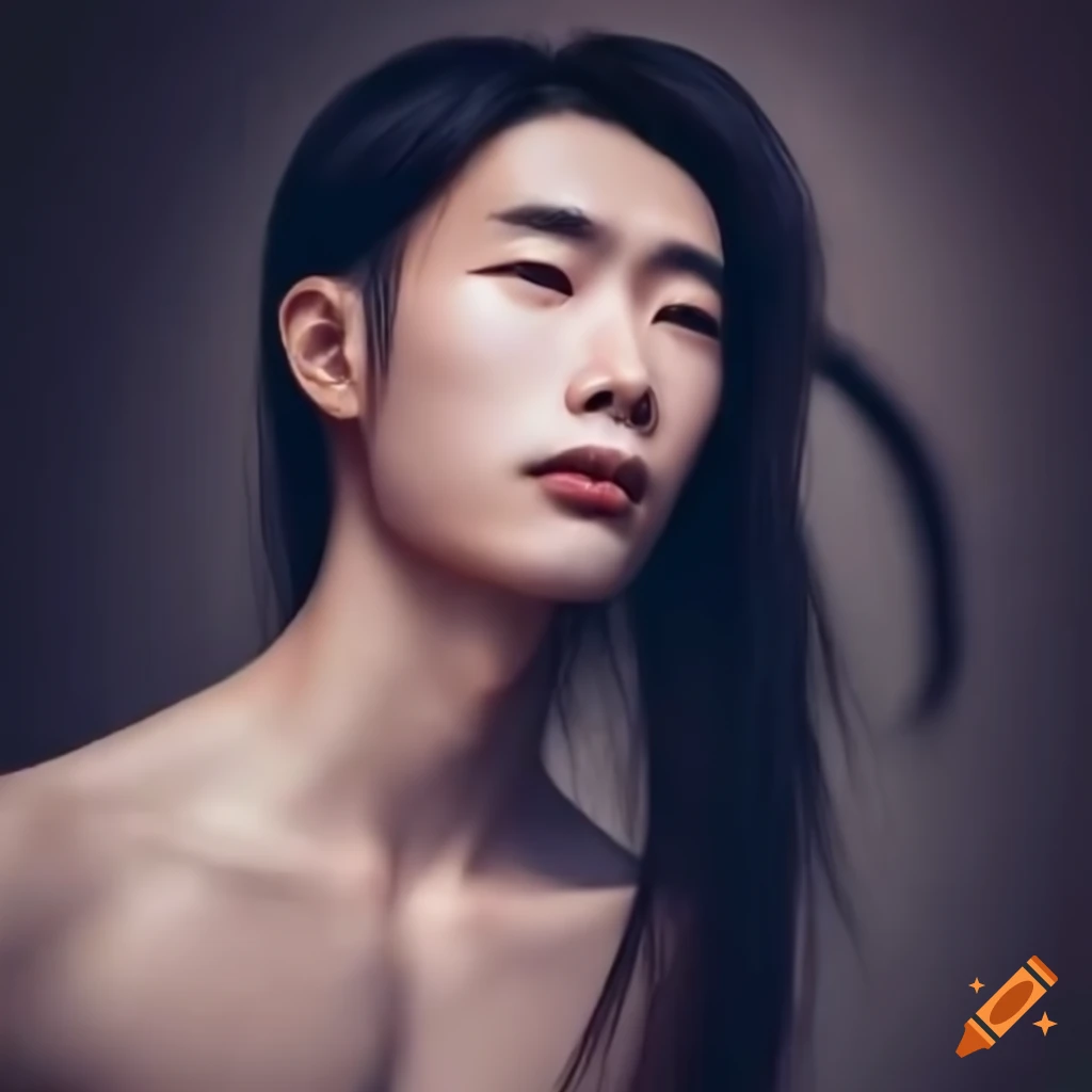 portrait of a Chinese man with elegant features