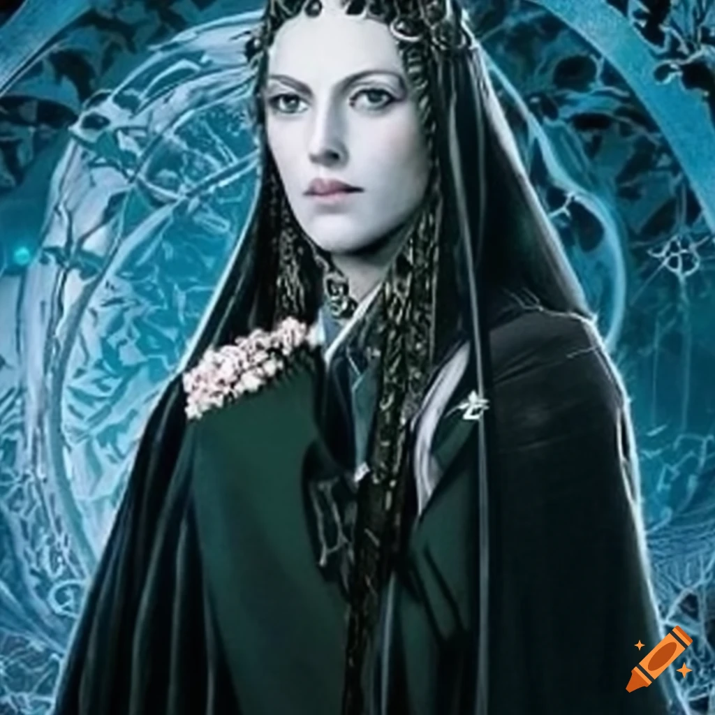 Artwork depicting Maelithilmellon Inillindë, an Elvish deity
