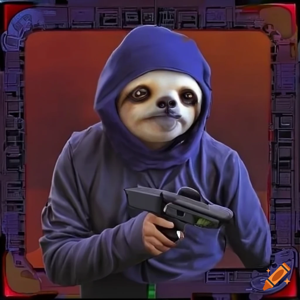 Sloth playing video games