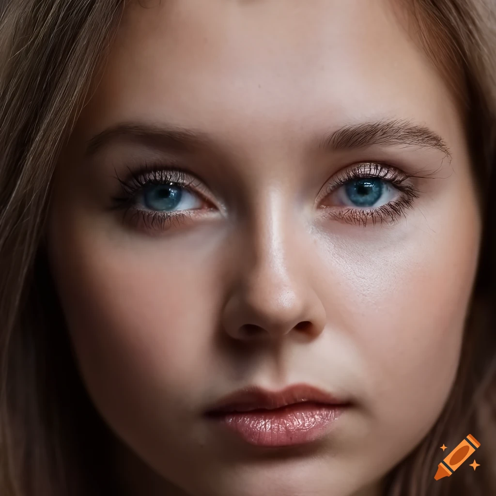 close up portrait of a beautiful Russian girl